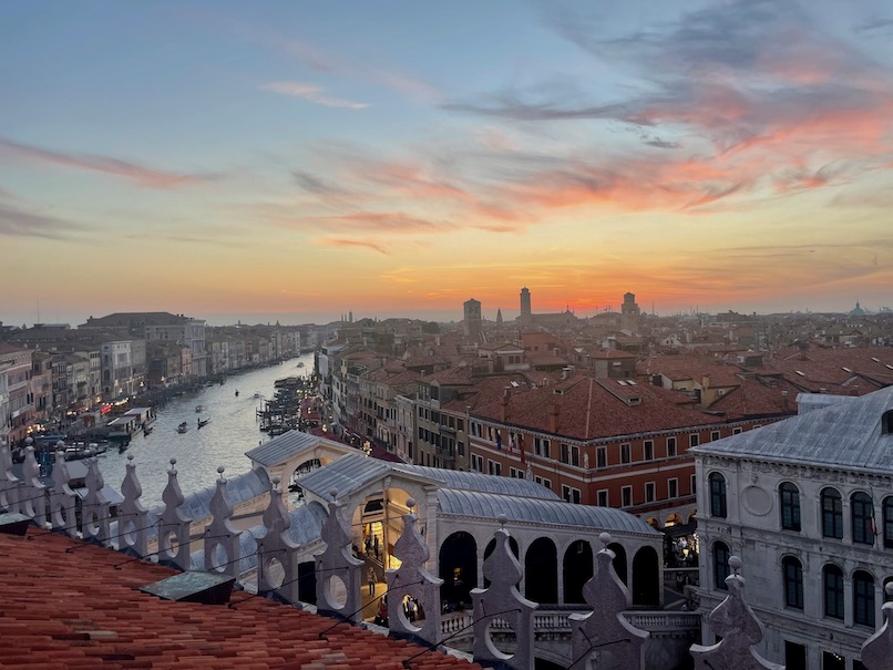 Venice over rooftop