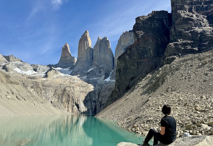 Viewpoint of Mirador Las Torres in Torres del Paine