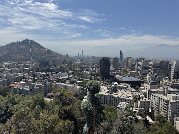 View from Santa Lucia Hill in Santiago