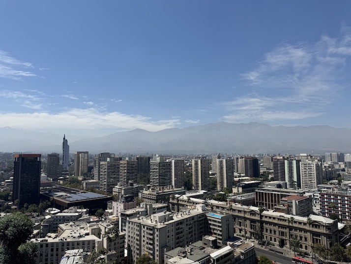 View from Santa Lucia Hill in Santiago